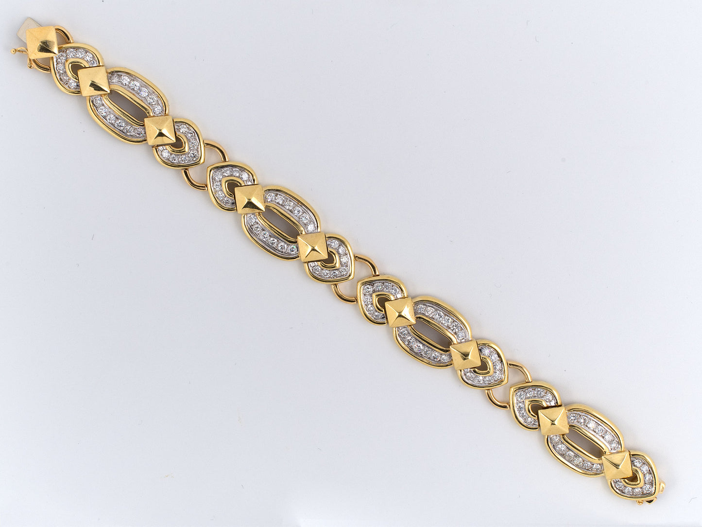 72882 - Gold Diamond Link Bracelet