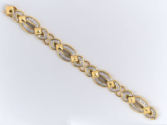 72882 - Gold Diamond Link Bracelet