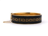 72898 - Victorian Gold Enamel Bangle Bracelet