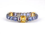 72900 - Circa 1940 Retro Oscar Heyman Palladium Platinum Gold AGL Ceylon Sapphire Ruby Diamond Bracelet