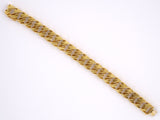 72902 - Circa 1987 Tiffany Gold French Ribbon Curb Link Bracelet