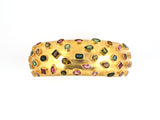 72913 - Gold Tourmaline Cuff Bangle Bracelet