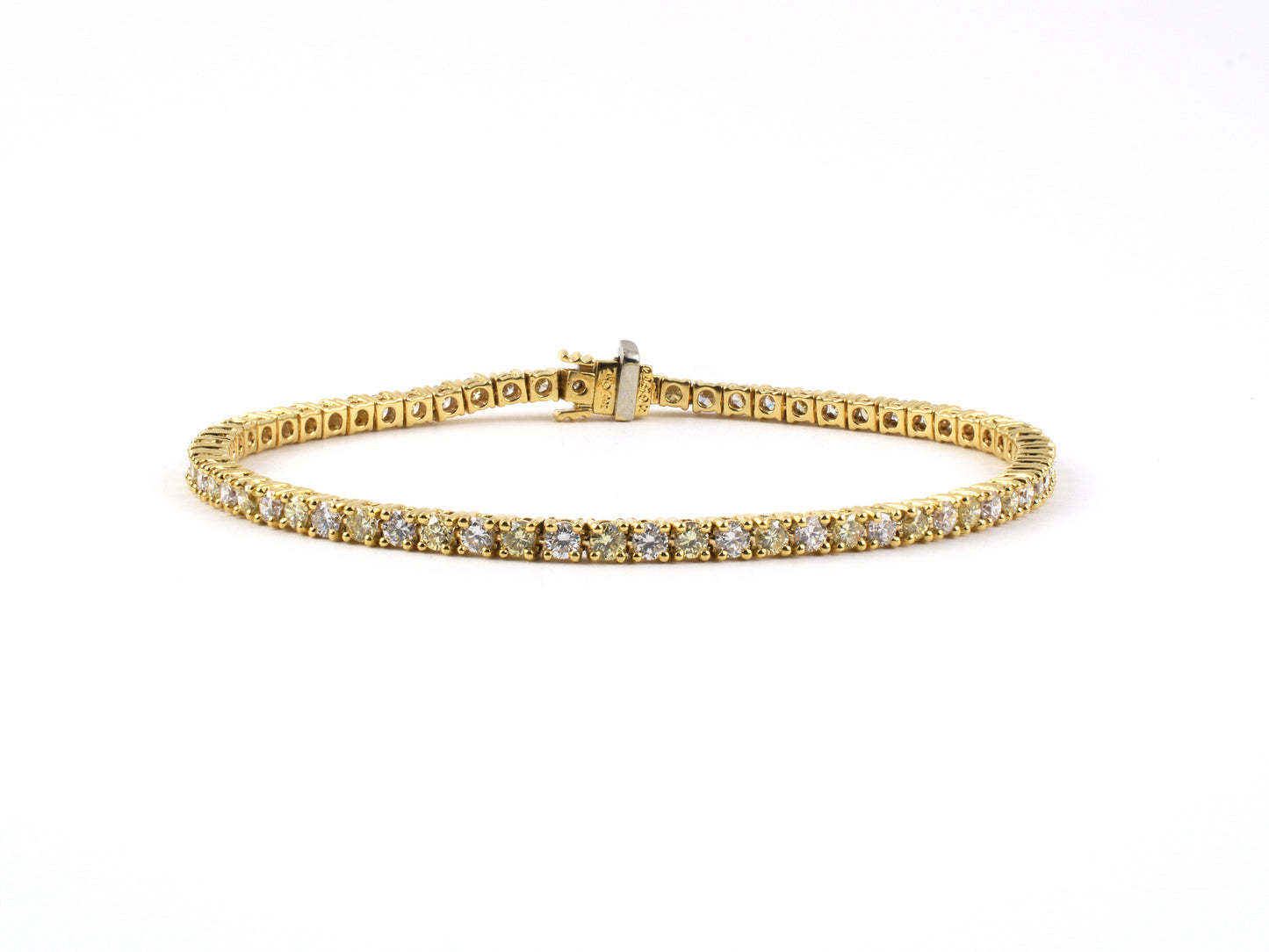 72946 - Kurt Wayne Gold Yellow White Diamond Tennis Bracelet