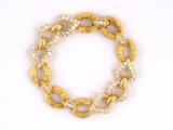 72950 - SOLD - Van Cleef & Arpels Gold Diamond Heart Link Bracelet