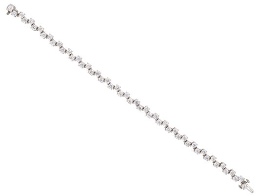 72961 - SOLD - Lazare Kaplan Platinum Diamond Zig-Zag Line Bracelet