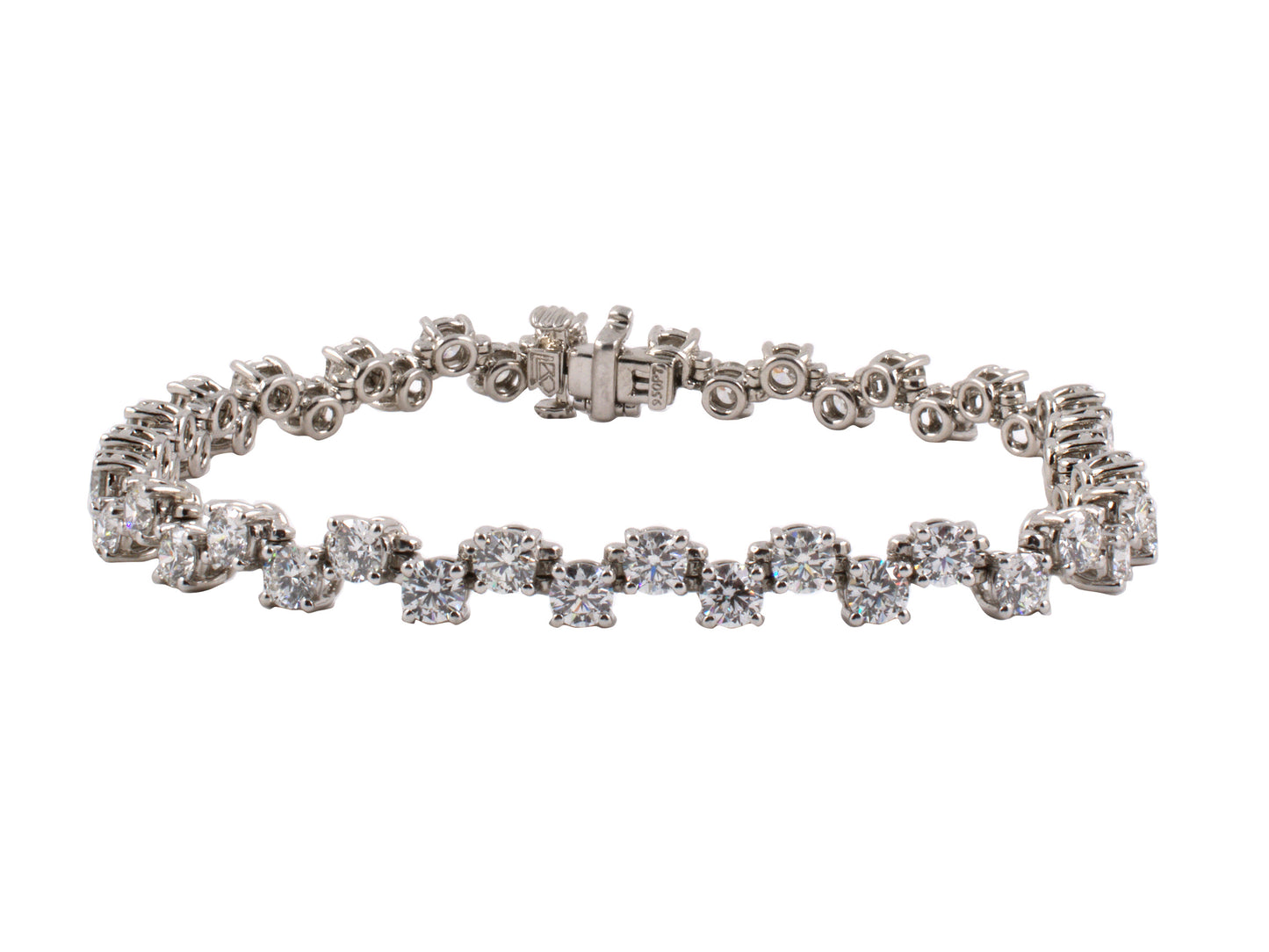 72961 - SOLD - Lazare Kaplan Platinum Diamond Zig-Zag Line Bracelet