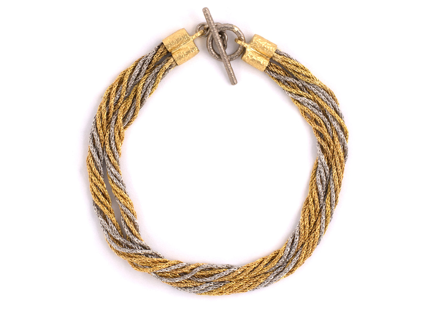 72991 - SOLD - Gold Twisted Woven Bracelet