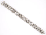 73026 - Art Deco Waslikoff Platinum Diamond Open Bracelet