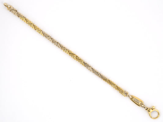73040 - SOLD - Gorello Gold Criss Cross Bracelet
