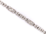 73058 - Art Deco Platinum Diamond Open Bracelet