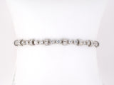 73072 - Circa 1945 Platinum Diamond Bar Line Bracelet