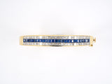 73076 - Gold Diamond Sapphire Bangle Bracelet