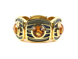 73078 - Circa 1995 De Vroomen Gold Enamel Bracelet