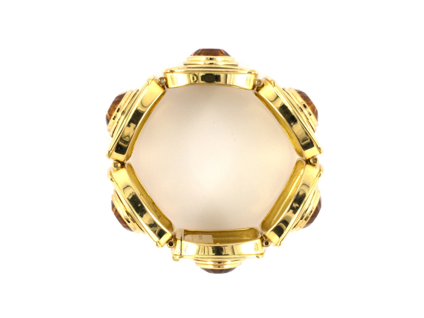 73078 - Circa 1995 De Vroomen Gold Enamel Bracelet