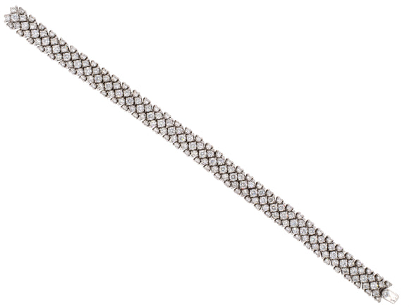 73148 - Gold Diamond 5 Row Bracelet