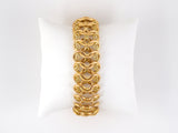 73164 - SOLD - Retro Gold Woven Scroll Bracelet