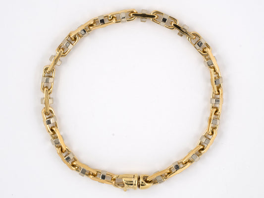 73166 - Gold Anchor Link Gents Bracelet