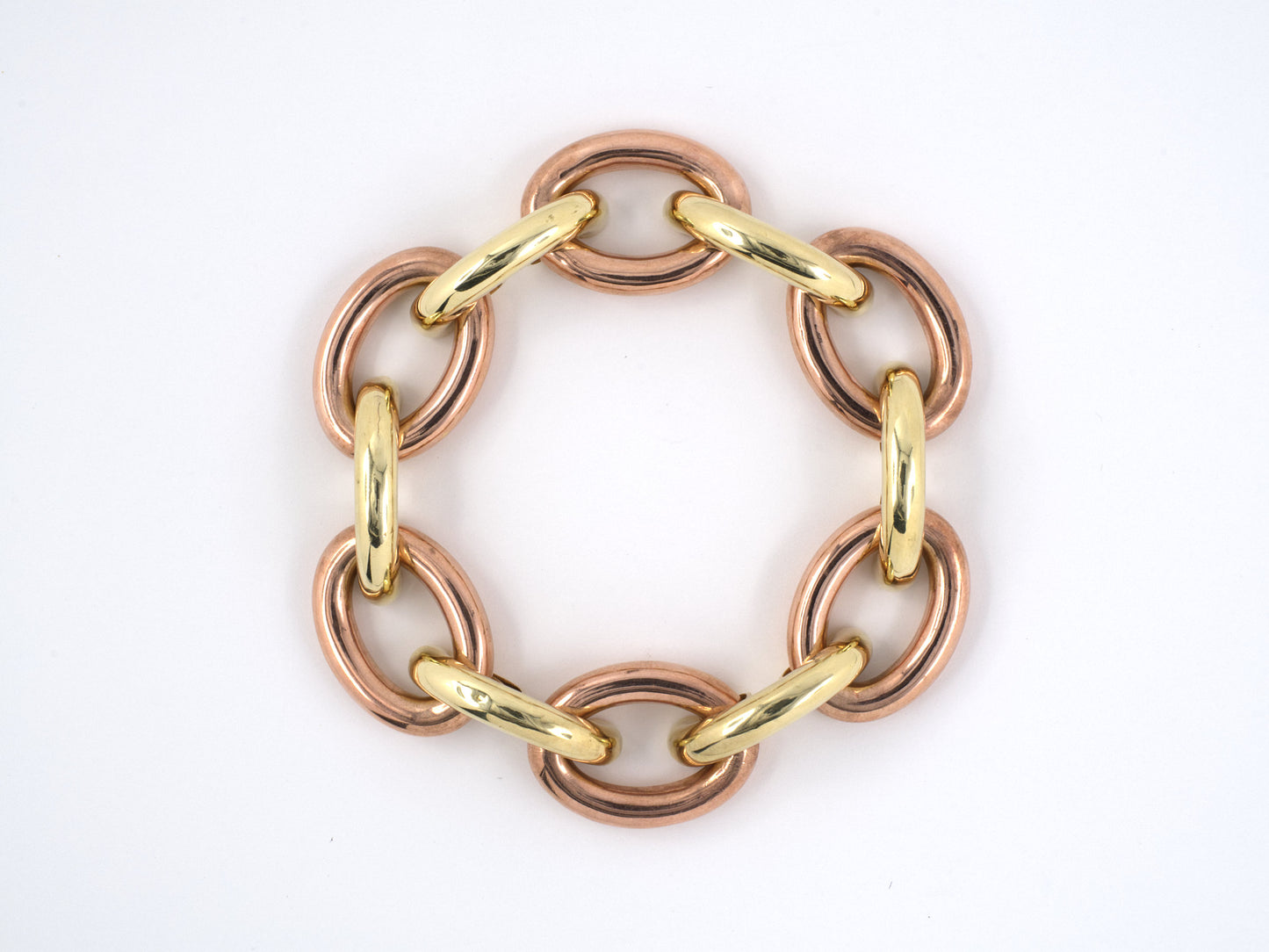 73198 - Retro Gold Oval Link Bracelet