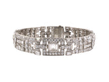 73206 - SOLD - Circa 1925 Art Deco Oscar Heyman Platinum Diamond Bracelet