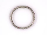 73218 - Art Deco Tiffany Platinum AGL Burma Ruby Chased Line Bracelet