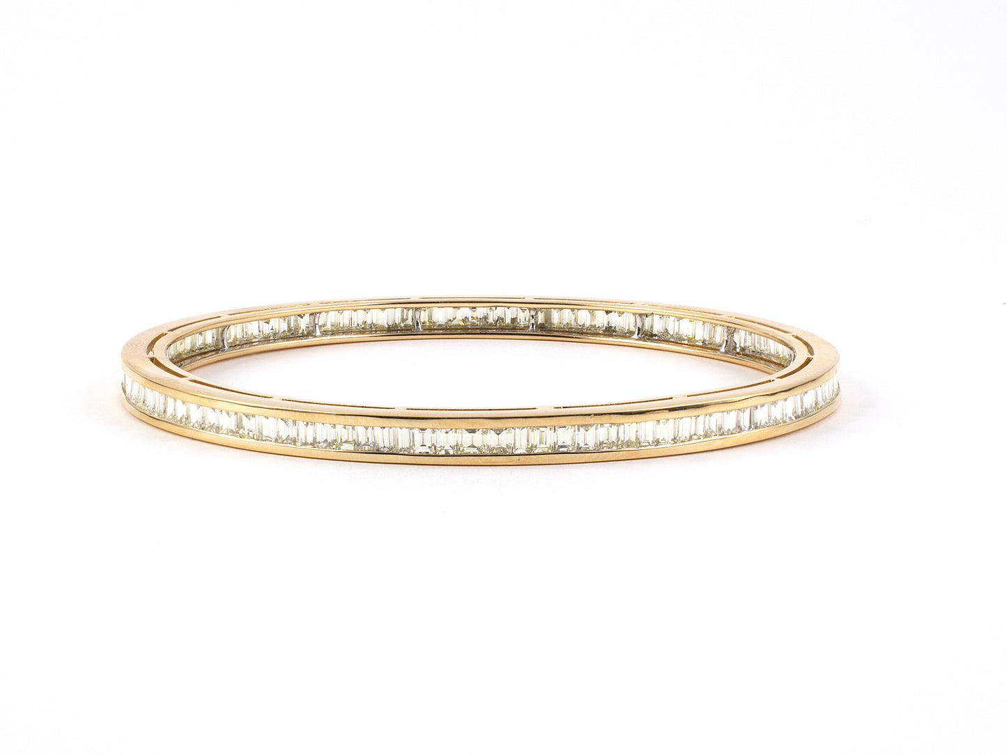 73233 - Gold Diamond Eternity Bangle Bracelet