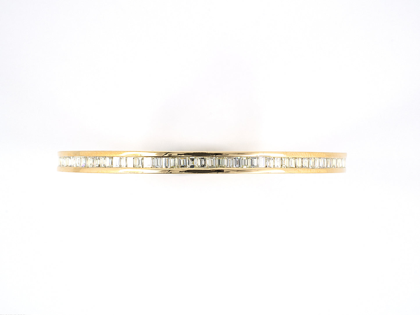 73234 - SOLD - Gold Diamond Eternity Bangle Bracelet
