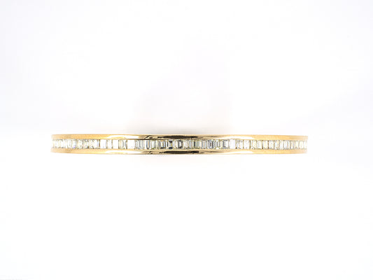 73234 - SOLD - Gold Diamond Eternity Bangle Bracelet