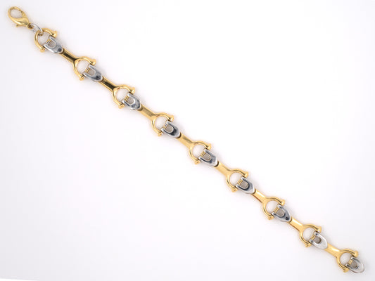 73268 - Gold Stirrup Gents Bracelet