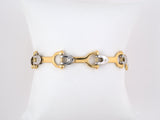 73268 - Gold Stirrup Gents Bracelet