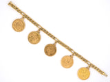 73296 - 22K Gold Sovereign Coin Bracelet