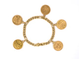 73296 - 22K Gold Sovereign Coin Bracelet