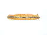 73304 - Coomi Gold Diamond Feather Hinged Bangle Bracelet