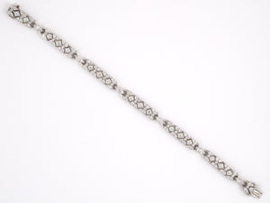 73305 - Art Deco Circa 2005 Tiffany Legacy Platinum Diamond Bracelet