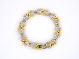 73324 - SOLD - Gold GIA Diamond Oval Link Bracelet