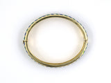 73345 - Gold Enamel Chevron Bangle Bracelet