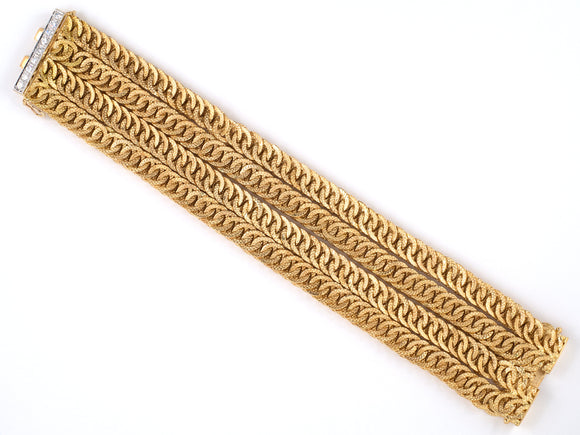73355 - Gold Diamond Circle Link Bracelet