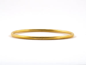 73379 - SOLD - Victorian Circa 1900 Gold Tube Bangle Baby Bracelet