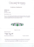 73380 - SOLD - Circa 1961 Oscar Heyman J E Caldwell Platinum Emerald Diamond Bracelet