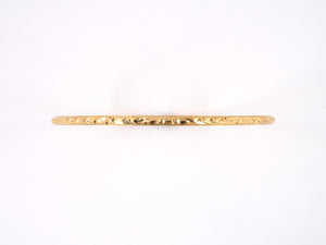 73423 - SOLD - Gold Carved Bangle Bracelet