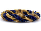 73430 - Circa 1965 Tiffany Gold Lapis Bracelet