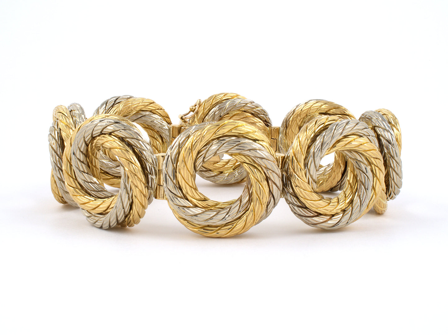 73431 - Gold Handmade Woven Circle Link Bracelet