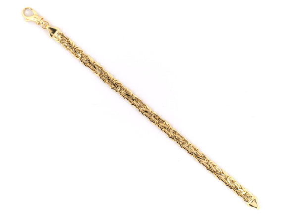 73462 - SOLD - Gold Byzantine Link Bracelet