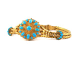 73464 - Circa 1843 Victorian Turquoise Snake Locket Bracelet