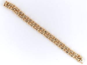 73466 - Gold Spiral Curb Link Gents Bracelet