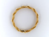 73473 - Gold Woven Mesh Beaded Bracelet
