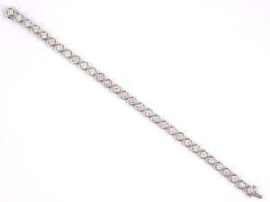 73480 - Circa 1950 Waslikoff Platinum Diamond Tennis Bracelet