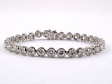 73480 - Circa 1950 Waslikoff Platinum Diamond Tennis Bracelet