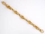 73502 - Gold Oval Twisted Wire Oval Link Bracelet