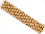 73506 - Circa1950 Gold Beaded Link Wide Bracelet