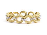 73515 - Gold Diamond Woven Link Bracelet